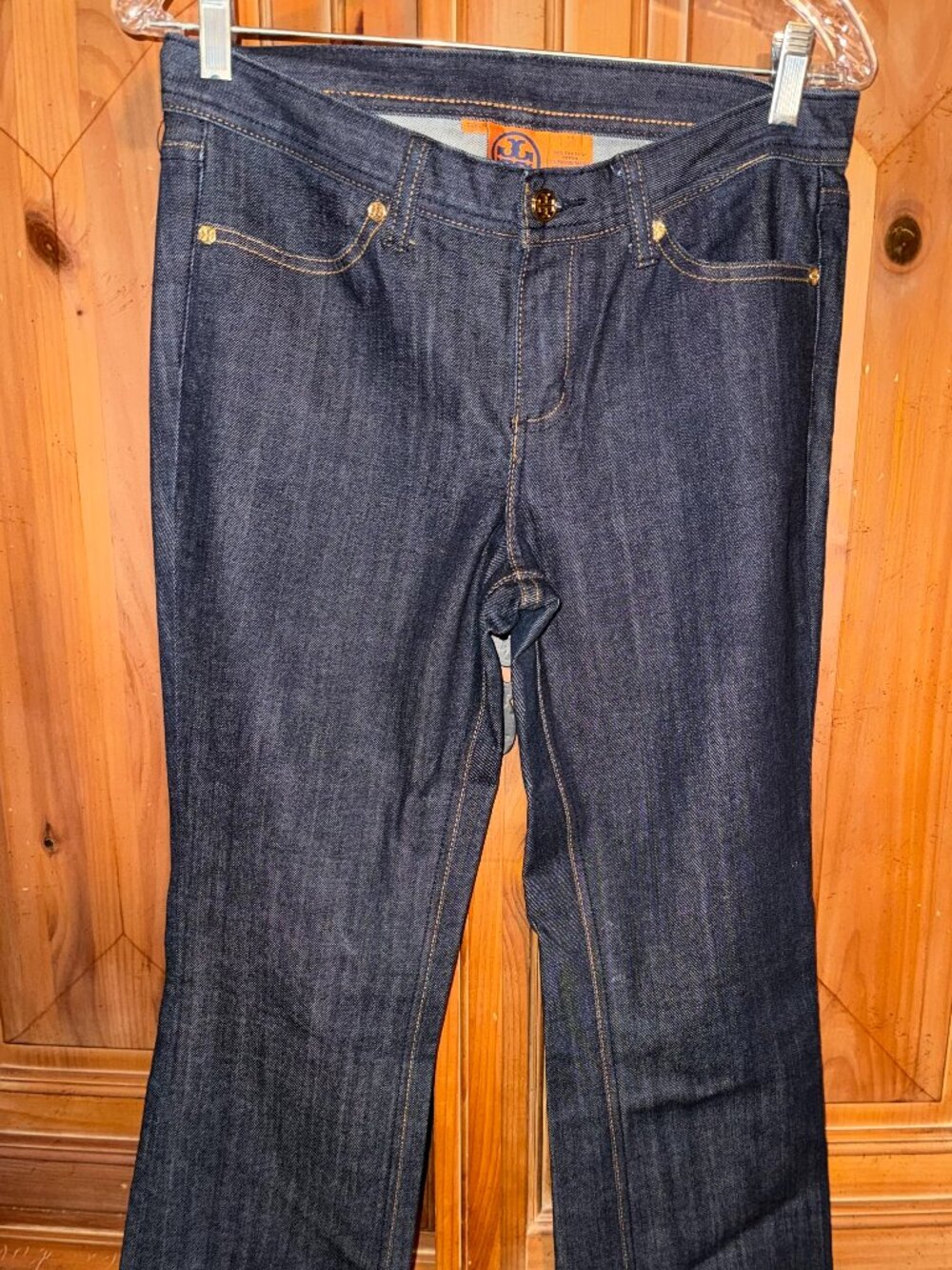 Tory Burch Classic Dark Wash Bootcut Denim Jeans - size 28 - Picture 3 of 4